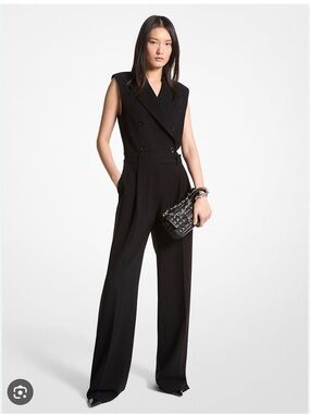 MICHAEL Michael Kors Black Sleeveless Tailored Jumpsuit